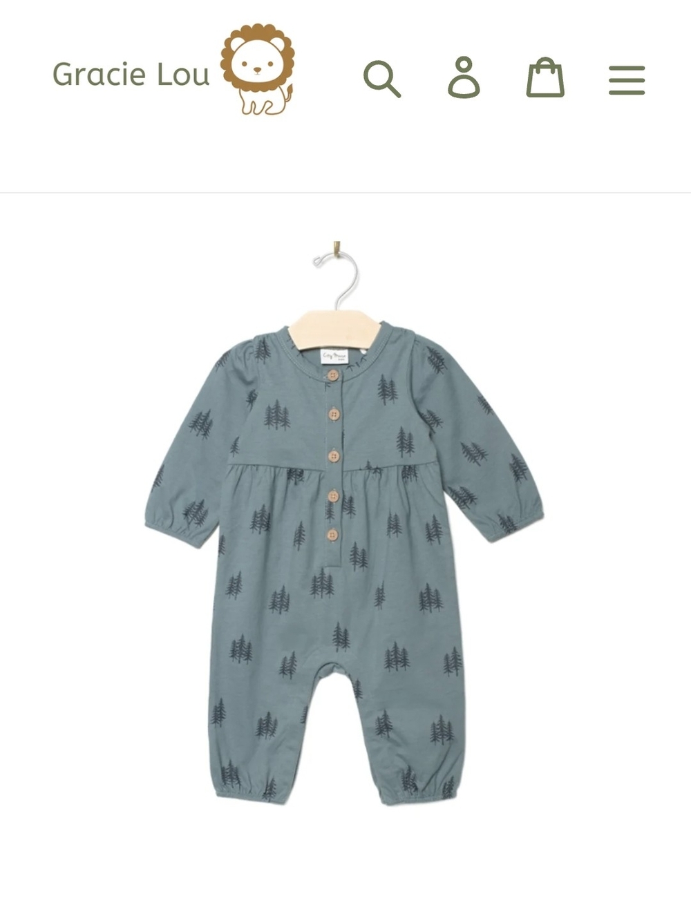 Baby Long Sleeve Romper - Twilight Forest Print 0-3 M